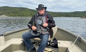 Water monitoring in Jackfish Bay, Lake Superior for the climate change department of the Métis Nation of Ontario </br>Jackfish Bay, Ontario </br>Research, Education & Science. Trent Desaulniers.
