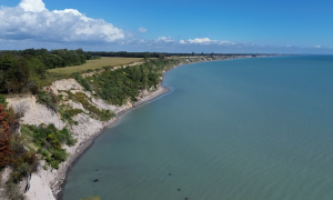 High bluffs east of Port Bruce under Catfish Creek Conservation Authority's jurisdiction. Port Bruce, Ontario. Great Lakes Water in Action. Katie Franken.