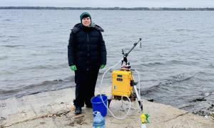 Completing an eDNA sample looking for Asian carp in the Bay of Quinte, for the MNO. I am a proud member of the Great Lakes Advisory Group. Prince Edward County, Ontario. Research, Education & Science. Lindsay Rogers.